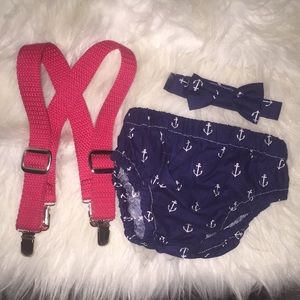 Baby’s Nautical themed smash cake outfit
